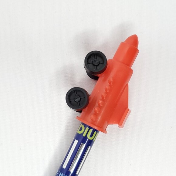 Vintage Sanrio Pencil Motorcycle Rocket Car Topper Rolling Wheels 1988 1989 - Picture 9 of 14